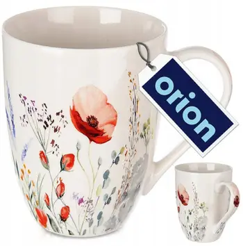 Filxhan porcelani ORION MÁK, 0.36 L, i bardhë me dizajn me lule