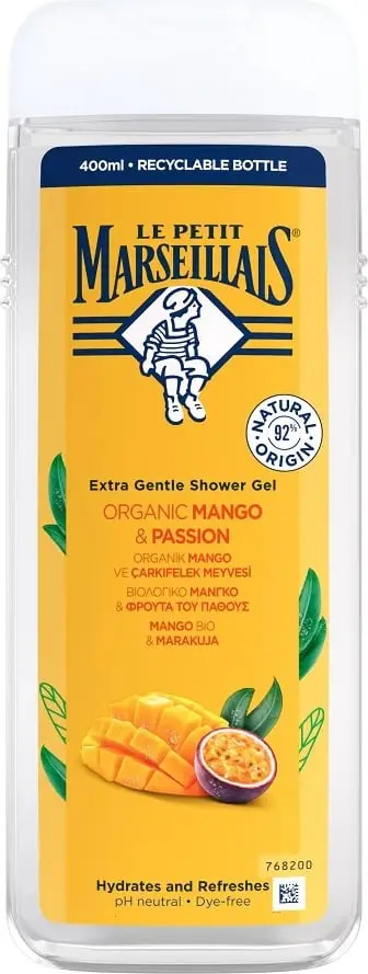 Xhel dushi për femra Le Petit Marseillais Creamy Mango Bio & Passion Fruit, 400ml