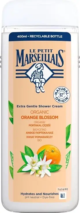 Xhel dushi për femra Le Petit Marseillais Orange Blossom Organic, 400ml