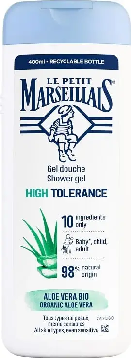 Xhel dushi Le Petit Marseillais Moisturizing High Tolerance me Aloe Vera Organike, 400ml