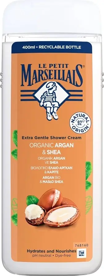 Xhel dushi Le Petit Marseillais Argan Bio dhe Gjalp Shea, kremoz, 400ml