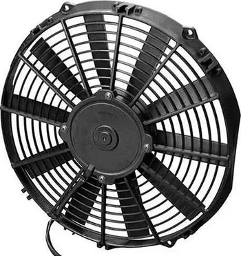 Ventilator radiatori SPAL 305mm SLIM, 12V, thithës, i zi