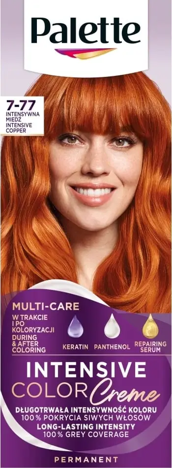 Ngjyrë për flokë Palette Intensive Color Creme 7-77 Intense Copper për femra