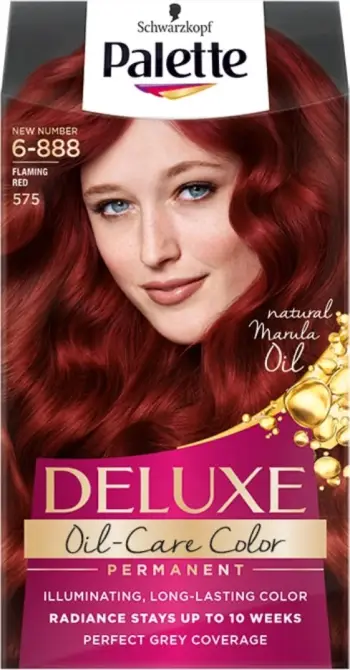Bojë për flokë për femra Palette Deluxe Oil-Care Color 575 (6-888) e kuqe intensive