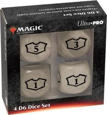 Set zara Ultra-Pro Magic The Gathering White Mana, 22 mm, 5 copë, të bardhë