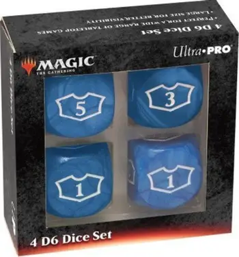 Set zare lojërash Ultra Pro Magic The Gathering Blue Mana, 22 mm, Deluxe Loyalty, blu