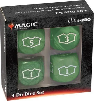 Set zare Ultra Pro Magic The Gathering Green Mana, 22 mm, jeshile - 1