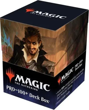 Kuti karte Ultra-Pro Magic The Gathering Anhelo the Painter, për 100+ letra, me kapak vetë mbyllës, shumëngjyrëshe