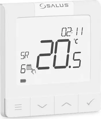 Termostat muror Salus Ultra-thin, OpenTherm, 230V, i bardhë