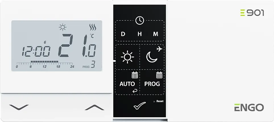 Termostat dhome ENGO E901 me kabllo - 2