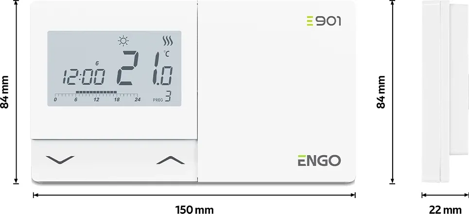 Termostat dhome ENGO E901 me kabllo - 3