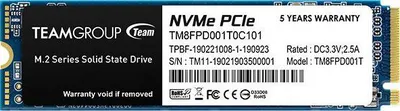 Disk SSD TeamGroup MP33 Pro, 1TB, M.2 2280 PCI-E x4 Gen3 NVMe - 1