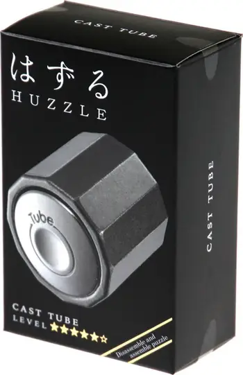 Puzzle metalik Huzzle Tuba Tube, niveli 5 nga 6, argjendi