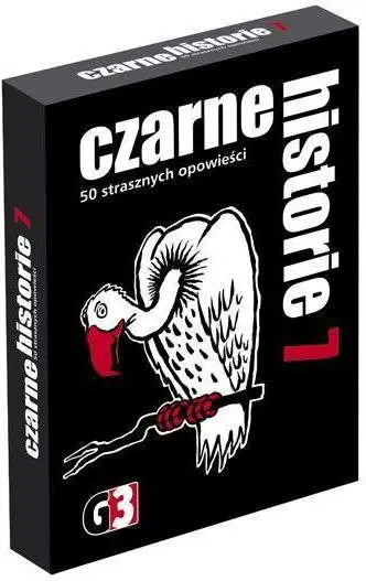 Lojë me letra G3 Black Stories 7, lojë misteri, në kuti, e zezë