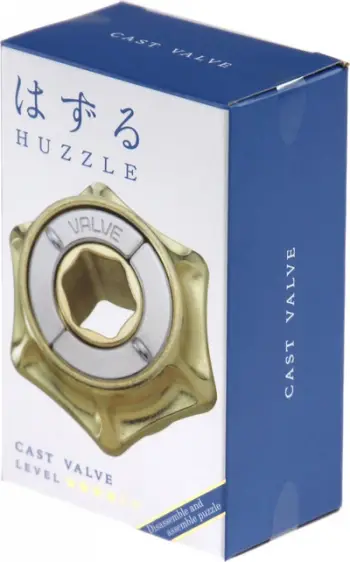 Puzzle metalik Huzzle Cast Valve, niveli 4/6, argjendi
