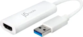 Adapter grafik USB j5create JUA254, 2048 x 1152 px, USB 3.2, i bardhë