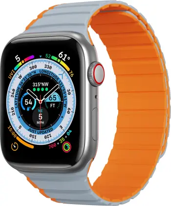 Rrip dore Apple Watch Dux Ducis Magnetic Strap LD, 40/41mm, silikon, gri portokalli