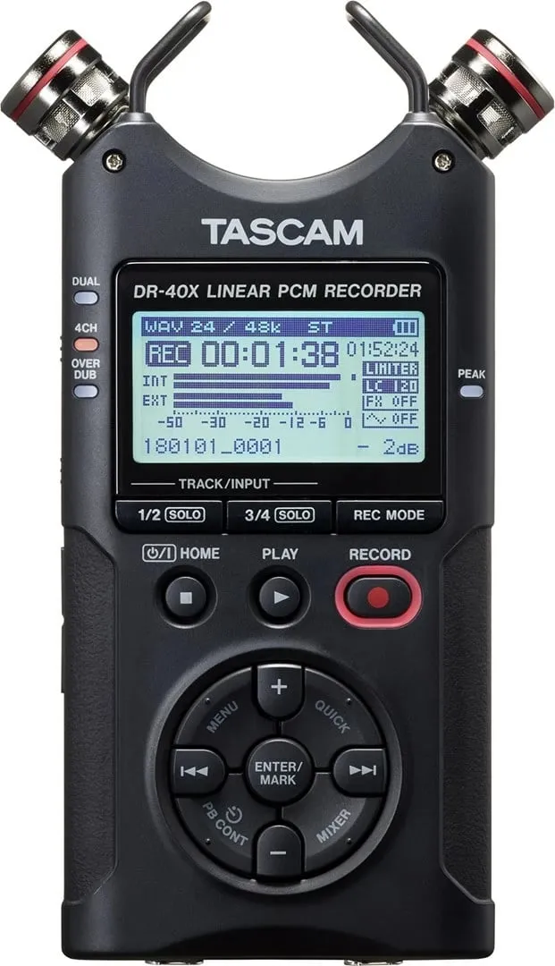 Diktafon Tascam DR-40X, me SD card, i zi - 2