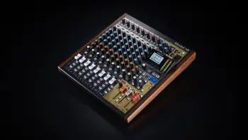 Mikser audio Tascam Model 12, 10 kanale, regjistrues 12 pista, i zi me dru