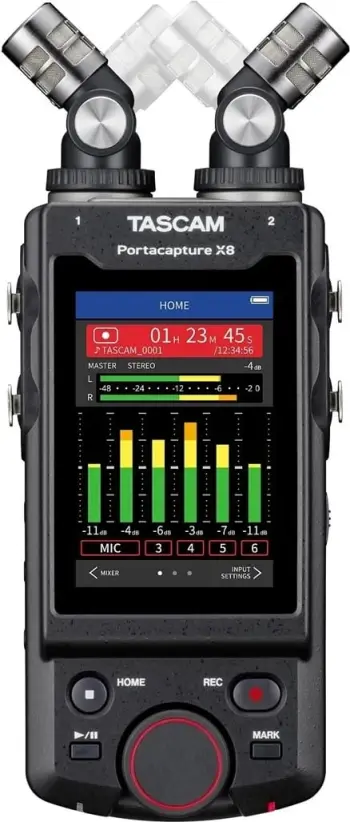 Regjistrues audio Tascam Portacapture X8, 32 bit, 6 kanale, i zi