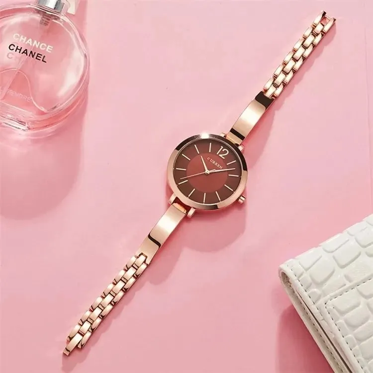 Orë dore për femra Curren 9012, rose gold - 2