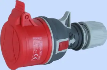 Prizë portative Elektromet, 16A, 400V, 5P, IP44, e kuqe/hirtë