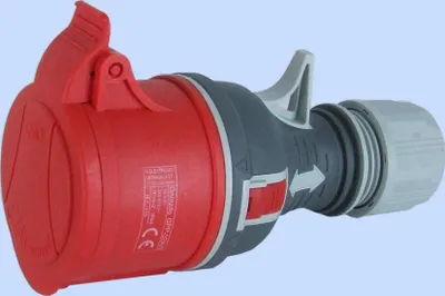 Prizë portative Elektromet, 32 A, 400 V, IP44, e kuqe - 1