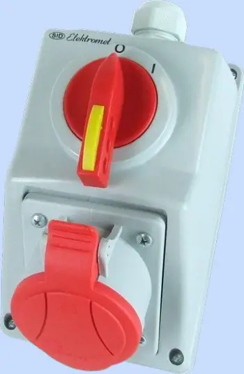 Set instalimi Elektromet me prizë 5P 0-I 32A IP54 (974005)