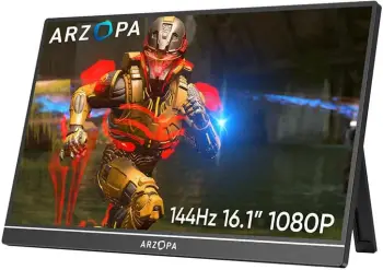 Monitor portabël, Arzopa Z1FC, 16.1", 144Hz, 1080p, HDR10, 2x USB-C + mini HDMI, këmbë e integruar