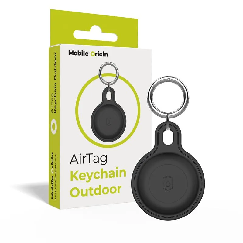 Mbajtëse Mobile Origin AirTag Outdoor KeyChain, e zezë - 1