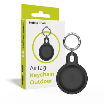 Mbajtëse Mobile Origin AirTag Outdoor KeyChain, e zezë