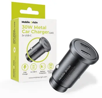 Karikues makine Mobile Origin CA13, 30W, 2x USB C, metalik