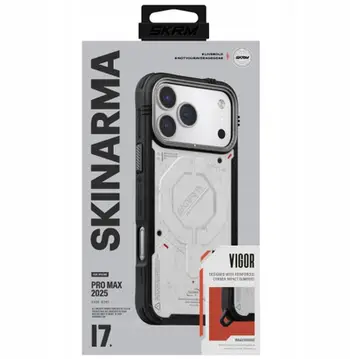 Mbulesë telefoni Skinarma Vigor për iPhone 17 Pro Max, 6.9", MAG Charge, e bardhë Fog
