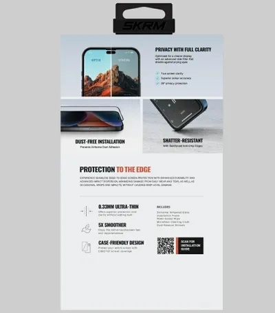 Xham mbrojtës privacy Skinarma për Apple iPhone Air, tempered glass, transparent - 2