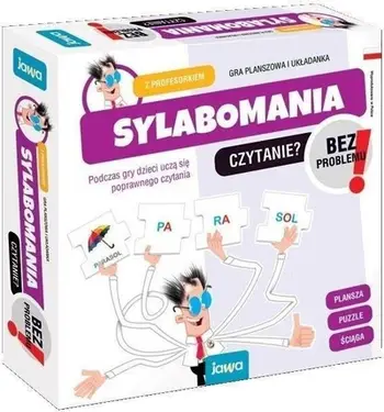 Loja edukative tavoline Jawa Sylabomania with Professor JAWA, puzzle me rrokje, 6 10 vjeç, shumëngjyrëshe