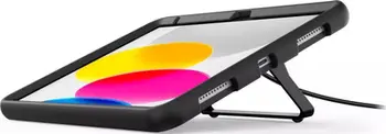 Mbështjellës tableti Compulocks iPad 10.9" 10th Gen Secured Kickstand, bumper gome, me këmbë mbajtëse, i zi