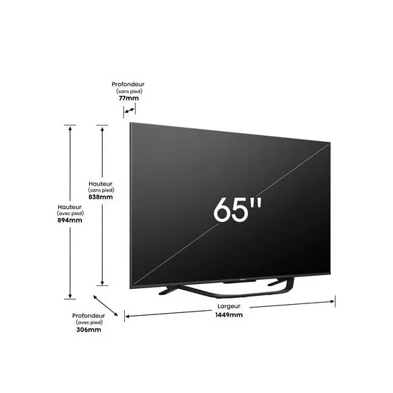 Televizor Hisense 65"65U7KQ Mini-LED Smart TV - 8