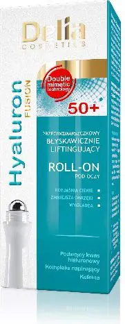Serum për zonën rreth syve Delia Hyaluron Fusion 50+, Lifting Eye Roll-on, 15 ml