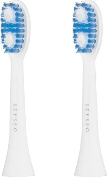 Koka zëvëndësuese për brushë sonike Seysso Oxygen Ultra Clean SE0201, të bardha, 2 copë