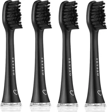 Set koka për furçë të dhëmbëve Seysso Carbon Professional SE0101, 4 copë, të zeza