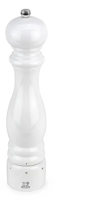 Mulli manual kripe Peugeot Paris uSelect, dru, 18cm, i bardhë me shkëlqim