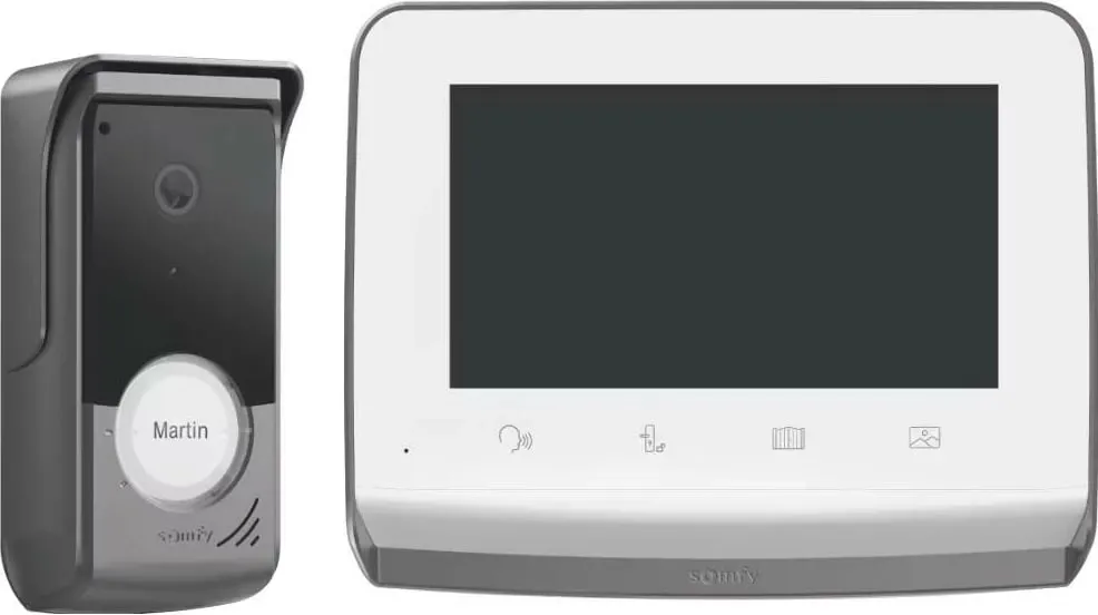 Wideodomofon Somfy V350 Connect, 7 inch, wireless, bardhë - 1