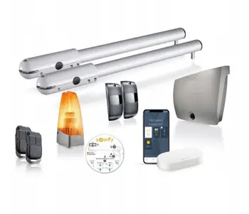 Set motor portash rrotulluese Somfy Drive SGS Essential Kit, deri 2.5 m 250 kg për krah, me Connectivity Kit, gri