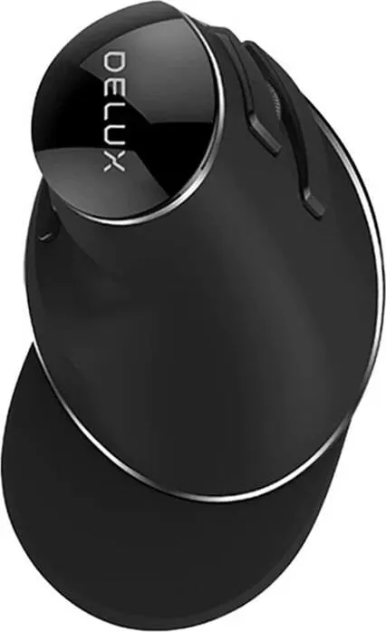Maus vertikal pa kabllo Delux M618PD, 4200 DPI, i zi-bardhë - 1