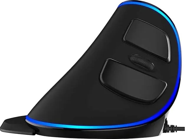 Maus vertikal Delux M618PU (A825), me kabllo, 7200 DPI, i zi - 2