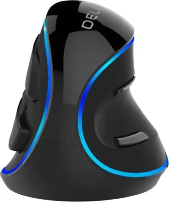 Maus vertikal Delux M618PU (A825), me kabllo, 7200 DPI, i zi