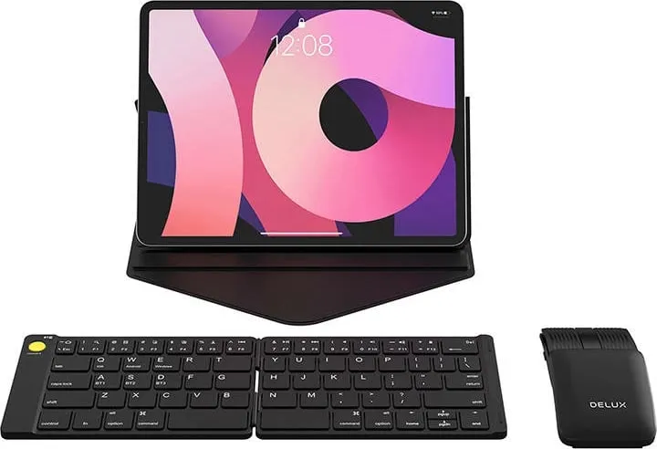 Set tastierë wireless e palosshme Delux KF10 dhe maus MF10PR, e zezë - 3