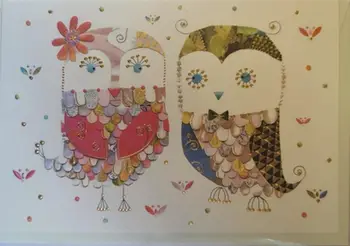 Kartolinë me zarf Turnowsky MO5859 Owls, formati B6, shumëngjyrëshe