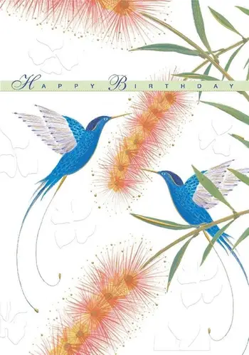 Kartë urimi Turnowsky MO8135X1, formati B6, me zarf, Hummingbird Birthday