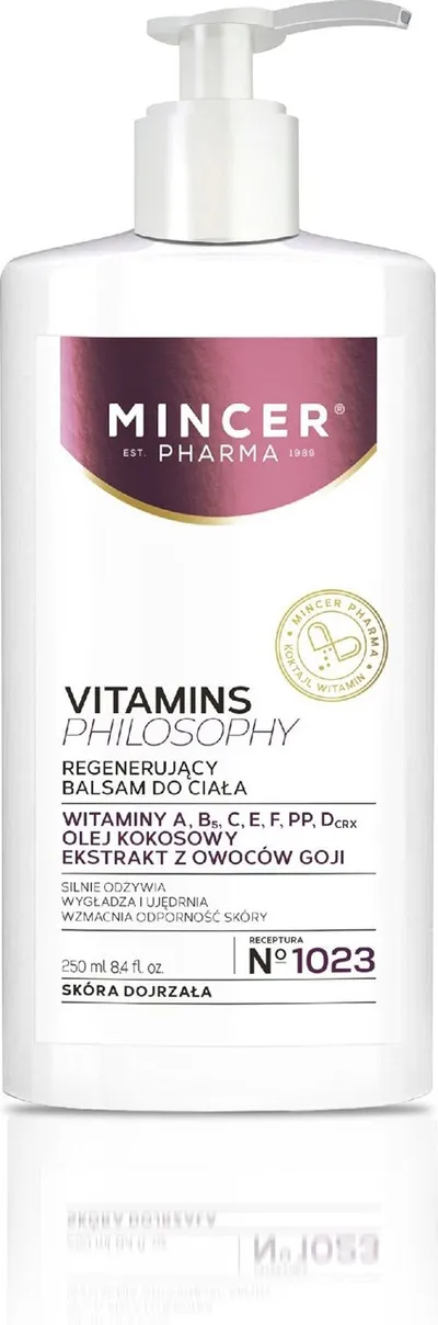 Balsam trupi Mincer Pharma Vitamins Philosophy Regenerating Body Balm No.1023, 250ml - 1